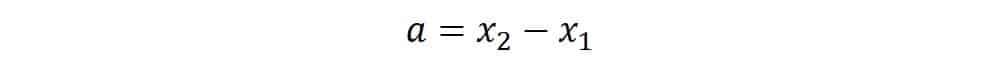 Fórmula para la distancia entre dos puntos