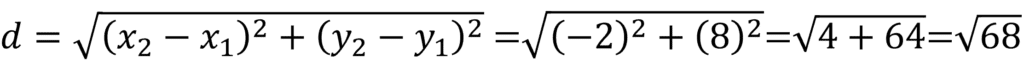 Ejemplos resueltos: Cálculo de la distancia entre dos puntos