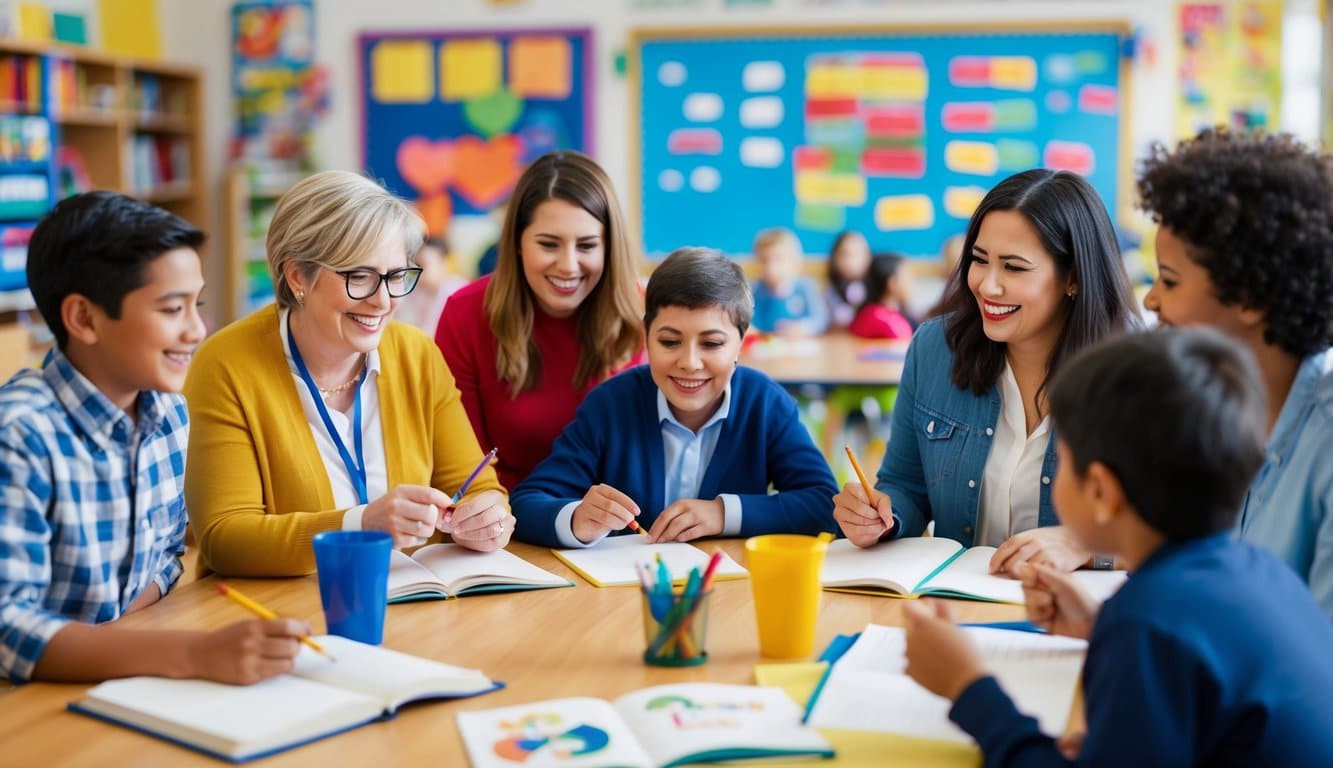 Una escuela vibrante rodeada de familias comprometidas y una comunidad solidaria, con contenido valioso siendo creado y compartido